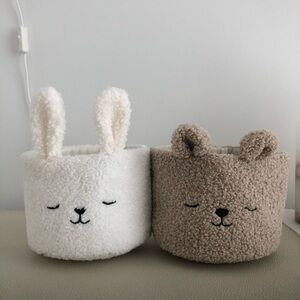 TEDDY FLEECE STORAGE BASKETS